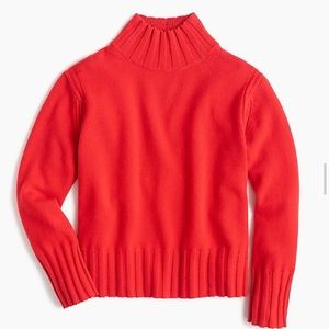 Relaxed mockneck sweater in cashmere